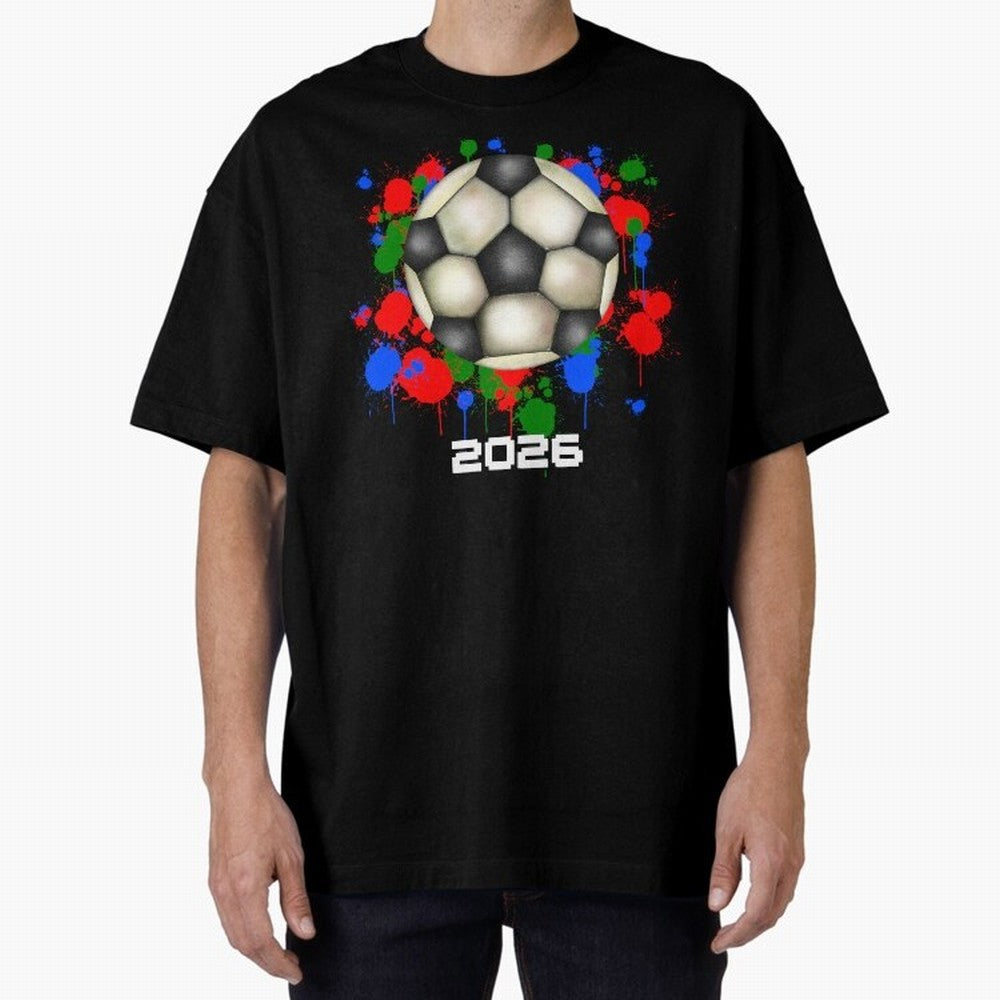 Football 2026 Oversized T-Shirt Fuel the Hype around the FIFA World Cup 2026 Journey through CR7 Highlights, Portugal Pride, Match Day Excitement, Supporter Culture, Golden Goals and Global Football Passion; Ideal for Fans Who Follow Messi,