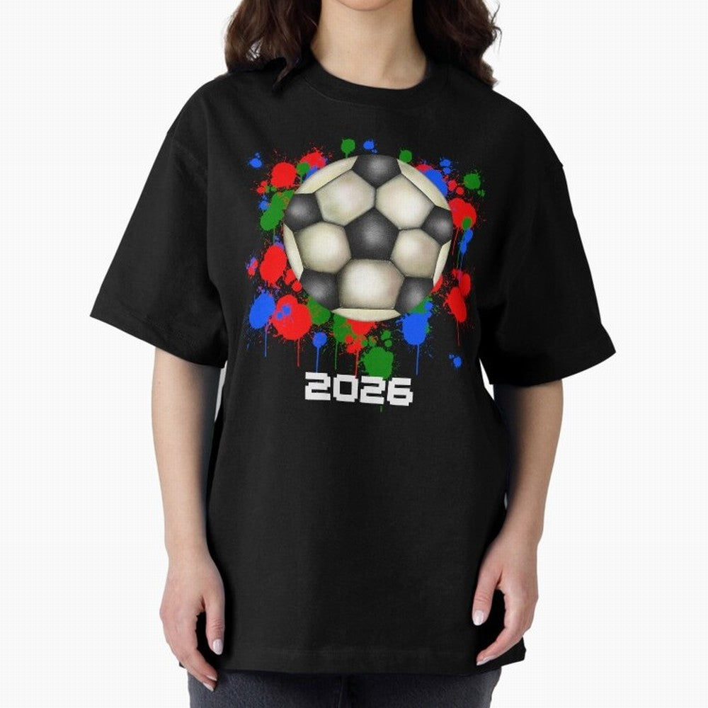 Football 2026 Oversized T-Shirt Fuel the Hype around the FIFA World Cup 2026 Journey through CR7 Highlights, Portugal Pride, Match Day Excitement, Supporter Culture, Golden Goals and Global Football Passion; Ideal for Fans Who Follow Messi,