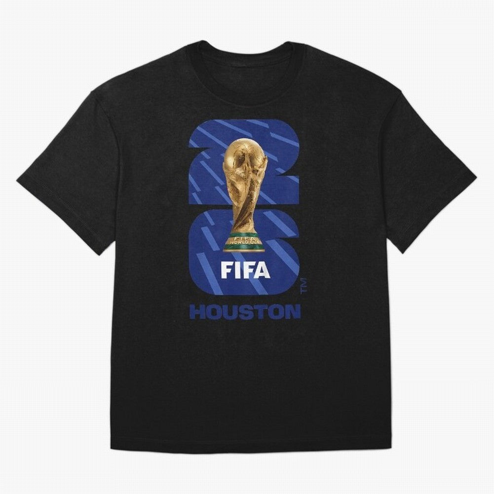 World Cup26 Houston Trophy Oversized T-Shirt Follow the Road to Global Football Passion for FIFA World Cup 2026, with Haaland and Mbappe, England, France and Netherlands, Supporter Pride, Iconic Celebrations, Legendary Names and Global Match Day