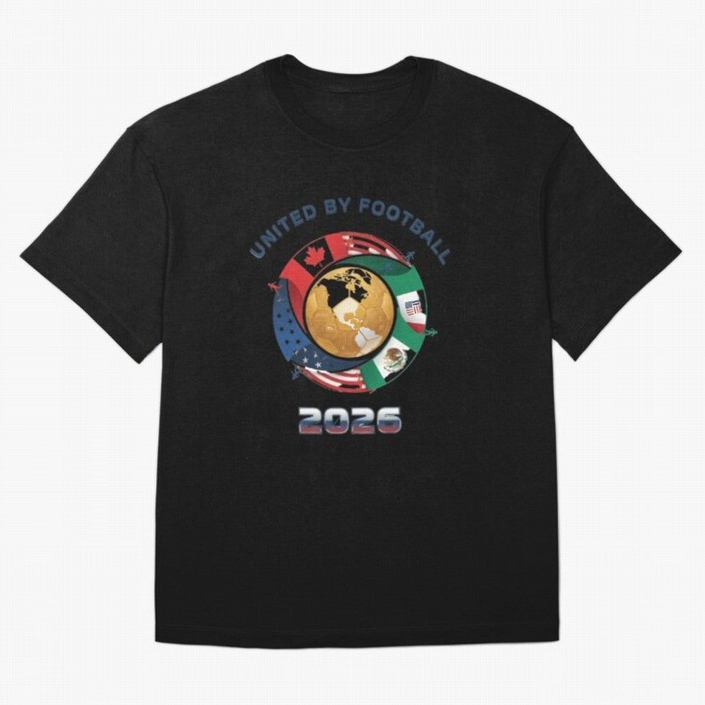 United By Football 2026 Oversized T-Shirt Feel the Roar of Match Day Hype around FIFA World Cup 2026, CR7, Portugal, Match Day Excitement, Supporter Culture, Golden Goals and Global Football Passion; Ideal for Passionate Fans Who Love Underdog