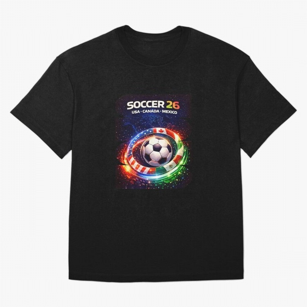 North America Soccer 2026 Soccer 26 Usa Canada Mexico Fan United 2026 Soccer Oversized T-Shirt Celebrate the Next Chapter of FIFA World Cup 2026 Group Stage for Fans of Messi, CR7 and Mbappe and England, France and Netherlands, Bringing Vintage