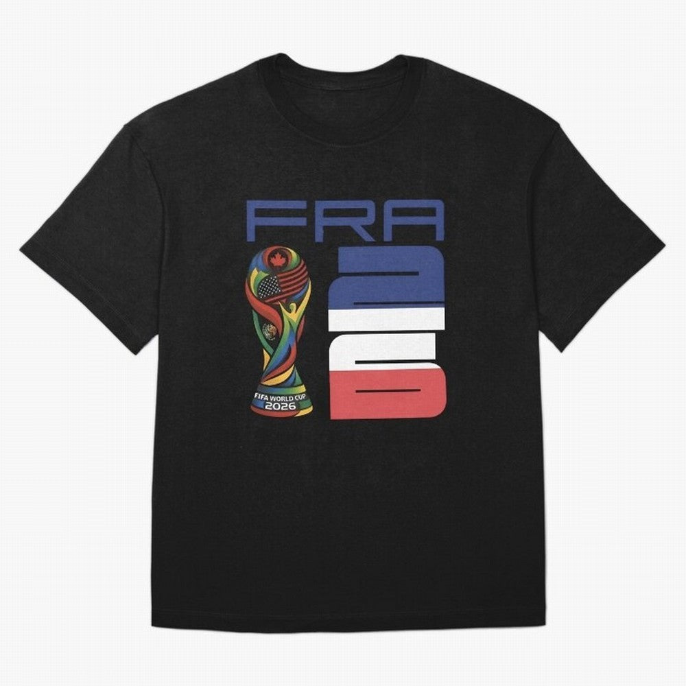 France World Cup 2026 Soccer - FRA 26 Blue White Red Oversized T-Shirt Support the FIFA World Cup 2026 Journey through CR7 Highlights, Netherlands Pride, Championship Spirit, Famous Goals, Roaring Crowds and International Football Unity; Made for