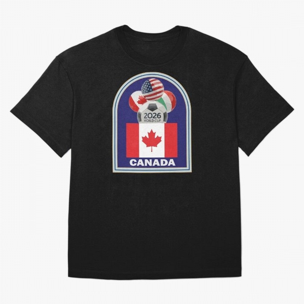 Canada 2026 Soccer T-shirt Oversized T-Shirt Celebrate the Stars of FIFA World Cup 2026 USA Canada Mexico Made for Haaland and Mbappe, Netherlands Energy, Supporter Pride, Iconic Celebrations, Legendary Names and Global Match Day Energy; Ideal for