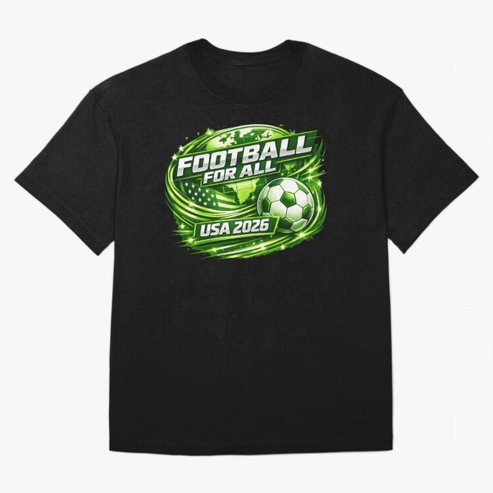 World Cup 2026 Oversized T-Shirt Create the FIFA World Cup 2026 USA Canada Mexico Journey through Messi, CR7 and Mbappe Highlights, Argentina, France and Brazil Pride, Match Day Excitement, Supporter Culture, Golden Goals and Global Football