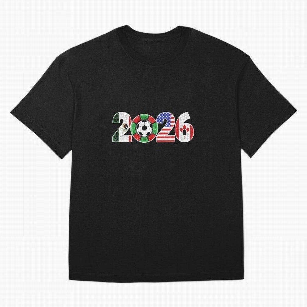 North American Soccer Spirit Team 2026 T-Shirt_82770209 Oversized T-Shirt Join the Global Buzz around the FIFA World Cup 2026 Journey through Messi and Cristiano Ronaldo Highlights, Spain and Netherlands Pride, Goal Celebration Energy, Supporter