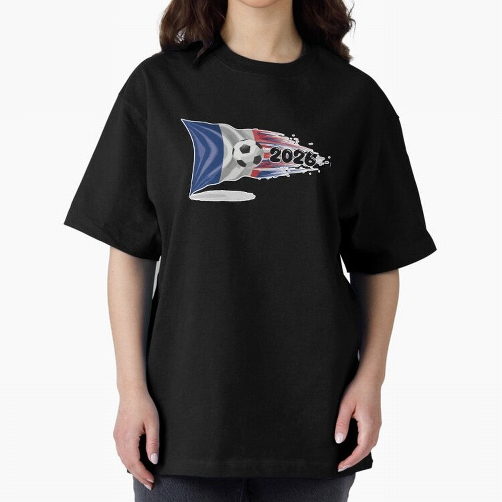 France Soccer 2026 Fan Tee: Bleu-Blanc-Rouge Flag Football Design | Perfect Gift for World Cup Fans! Oversized T-Shirt Support the Legends of FIFA World Cup 2026 USA Canada Mexico Spirit, Inspired by Brazil, Portugal and Argentina, Messi, Neymar