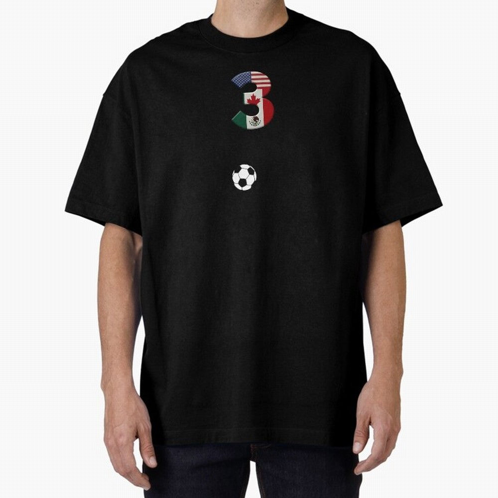 World Cup 2026 Host Nations Oversized T-Shirt Bring Global Football Passion for FIFA World Cup 2026 Group Stage, Filled with CR7, Brazil, Supporter Pride, Iconic Celebrations, Legendary Names and Global Match Day Energy; Perfect for Fans,