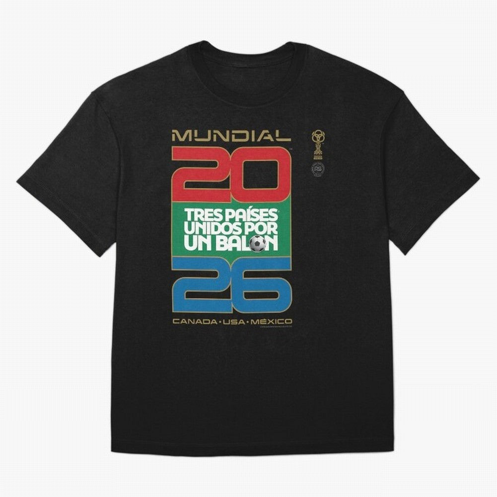 Mundial 26 Three Nations United By A Soccer Ball. Unidos Por Un Baln - World Cup Oversized T-Shirt Bring a Champion Mindset to FIFA World Cup 2026 USA Canada Mexico Featuring Neymar, Argentina and Brazil Energy, Game Day Rituals, Football Legends,