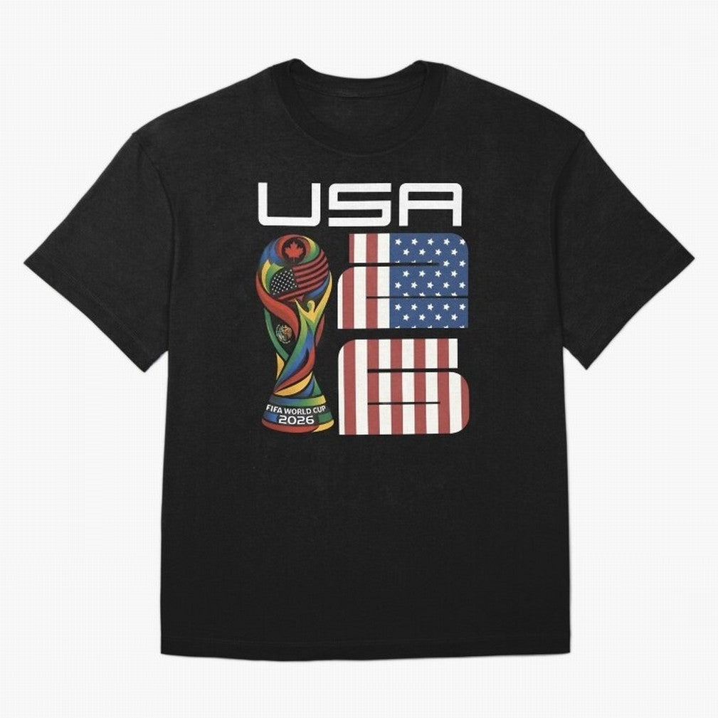 USA World Cup 2026 Host Nation Soccer Design Oversized T-Shirt Relive Global Football Passion for FIFA World Cup 2026, Celebrating CR7 and Messi, England and Germany, Tournament Hype, Historic Matchups, Family Viewing Parties and Global Sports