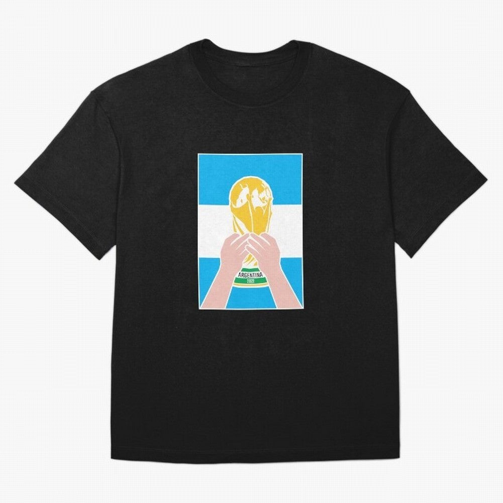 Champion Argentina 2022 Oversized T-Shirt Make Every Kick Count in FIFA World Cup 2026 Spirit, Built around England, France and Netherlands, CR7, Soccer Culture, Superstar Moments, National Team Dreams and Competitive Fire; Ideal for Football Dads,