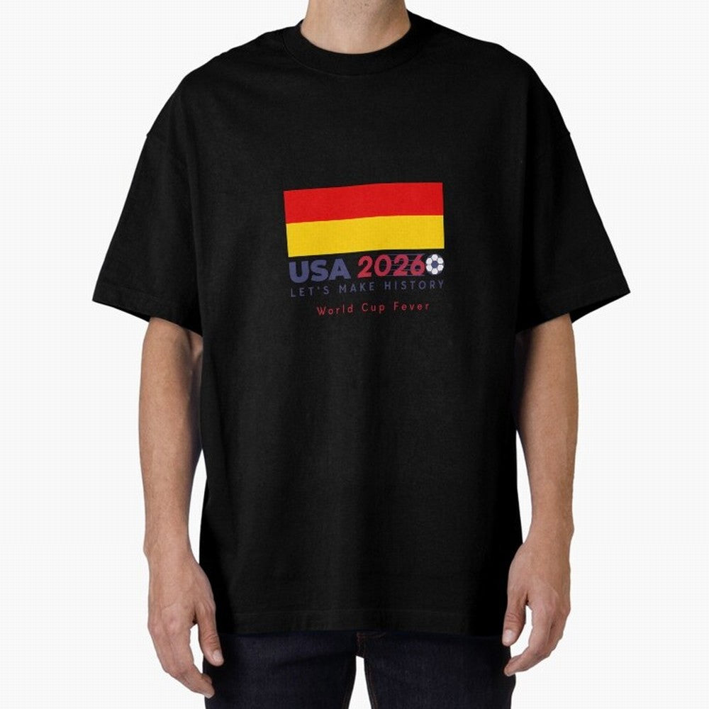 Usa 2026 World Cup Fever Americas Football. Oversized T-Shirt Represent the Passion of FIFA World Cup 2026 Group Stage for Fans of Cristiano Ronaldo, Haaland and CR7 and Argentina, Bringing Stadium Chants, National Pride, Trophy Dreams and