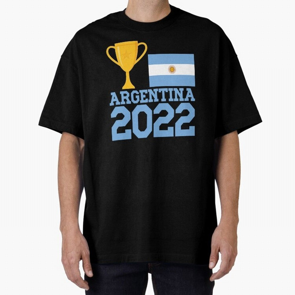 Argentina World Cup Soccer Football 2022, Argentina Soccer Jersey Argentinian Football, Argentina, Argentinian, Qatar World Cup 2022 Oversized T-Shirt Celebrate Unforgettable Nights in FIFA World Cup 2026 Spirit, Filled with Argentina, France and
