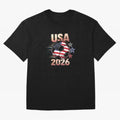 USA Soccer with Red White Blue Stars 2026 Cup T-Shirt_83834283 Oversized T-Shirt Bring International Match Energy to Global Football Passion for FIFA World Cup 2026, Driven by Messi, Neymar and Mbappe, Germany, Championship Spirit, Famous Goals,