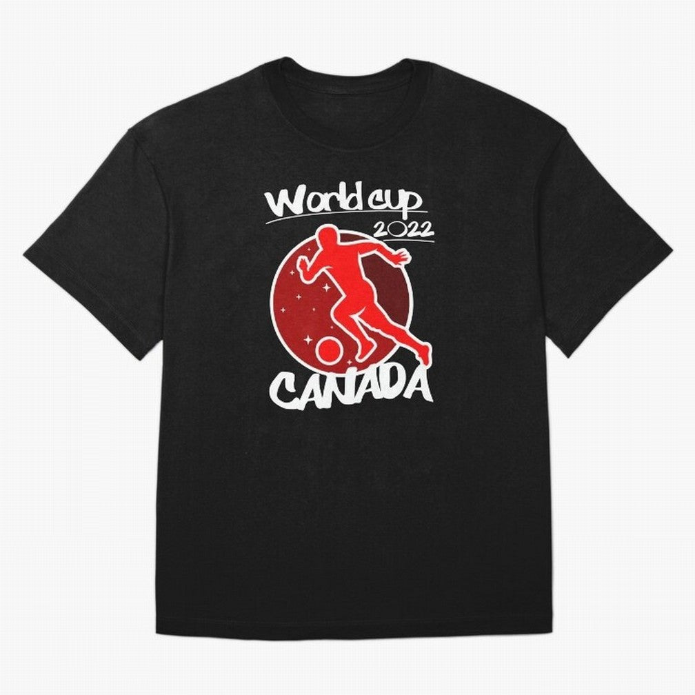 Canada World Cup 2022 Oversized T-Shirt Step into Match Day Hype around FIFA World Cup 2026, CR7, Germany, Global Supporter Spirit, Legendary Goals, National Colors and Tournament Celebration; Perfect for People Who Love Argentina, Brazil, France,