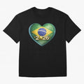 Brazil 2026 World Football Heart Flag Designs Oversized T-Shirt Turn Every Weekend Toward Match Day Hype around FIFA World Cup 2026 USA Canada Mexico, CR7 and Messi, England, France and Netherlands, Match Day Excitement, Supporter Culture, Golden