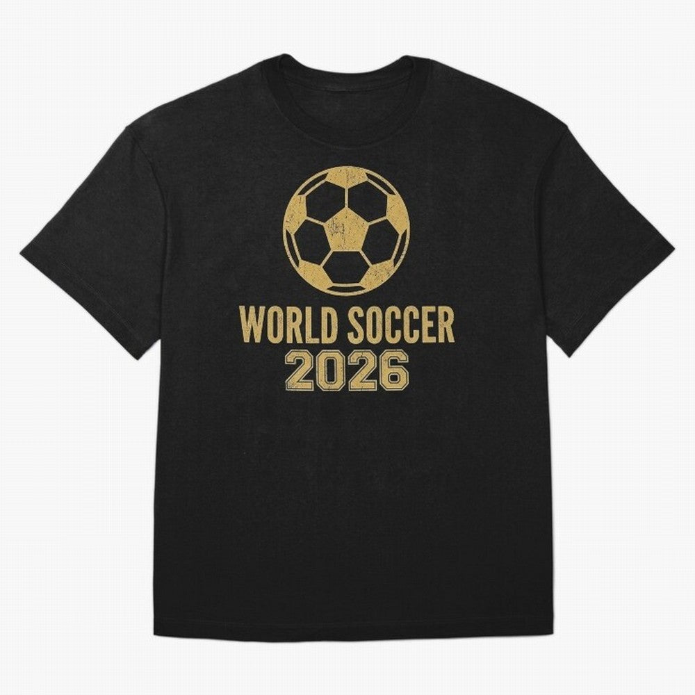 Retro World Soccer 2026 Design Oversized T-Shirt Enjoy the Biggest Football Party of FIFA World Cup 2026 Group Stage Filled with Messi, Neymar and Mbappe, Netherlands Energy, Goal Celebration Energy, Supporter Heritage, Football Icons and Worldwide