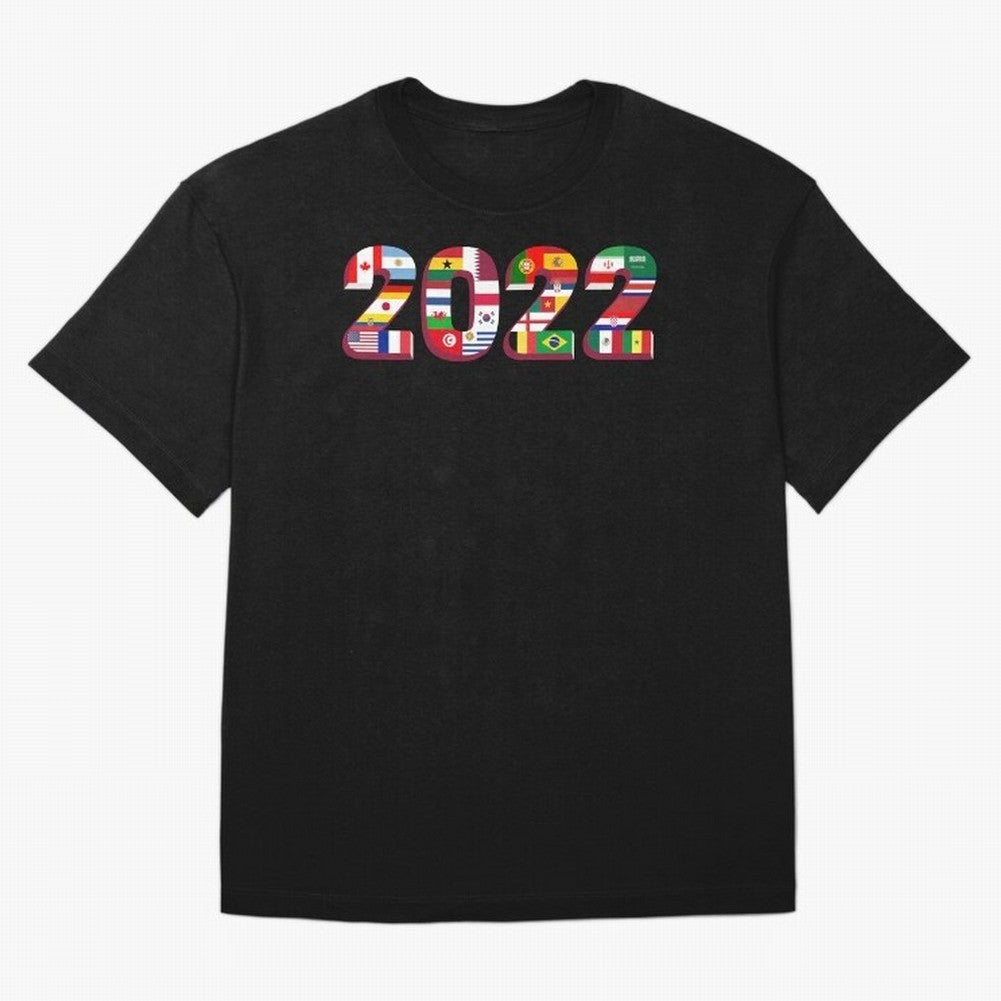 All the 32 Teams that Played in 2022 in Qatar for Football Fans Oversized T-Shirt Show Your Tournament Heart for the FIFA World Cup 2026 USA Canada Mexico Journey through Messi, Neymar and Mbappe Highlights, England and Germany Pride, Stadium