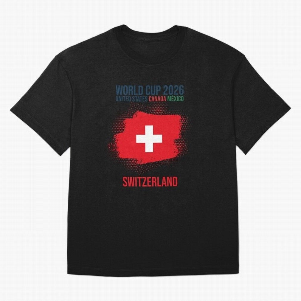 SWETZERLAND WORLD CUP 2026 Oversized T-Shirt Build Match Day Hype around FIFA World Cup 2026, Mbappe and Neymar, Spain, Game Day Rituals, Football Legends, Country Pride and the Road to the Final; Perfect for Supporters Who Want Bold Football