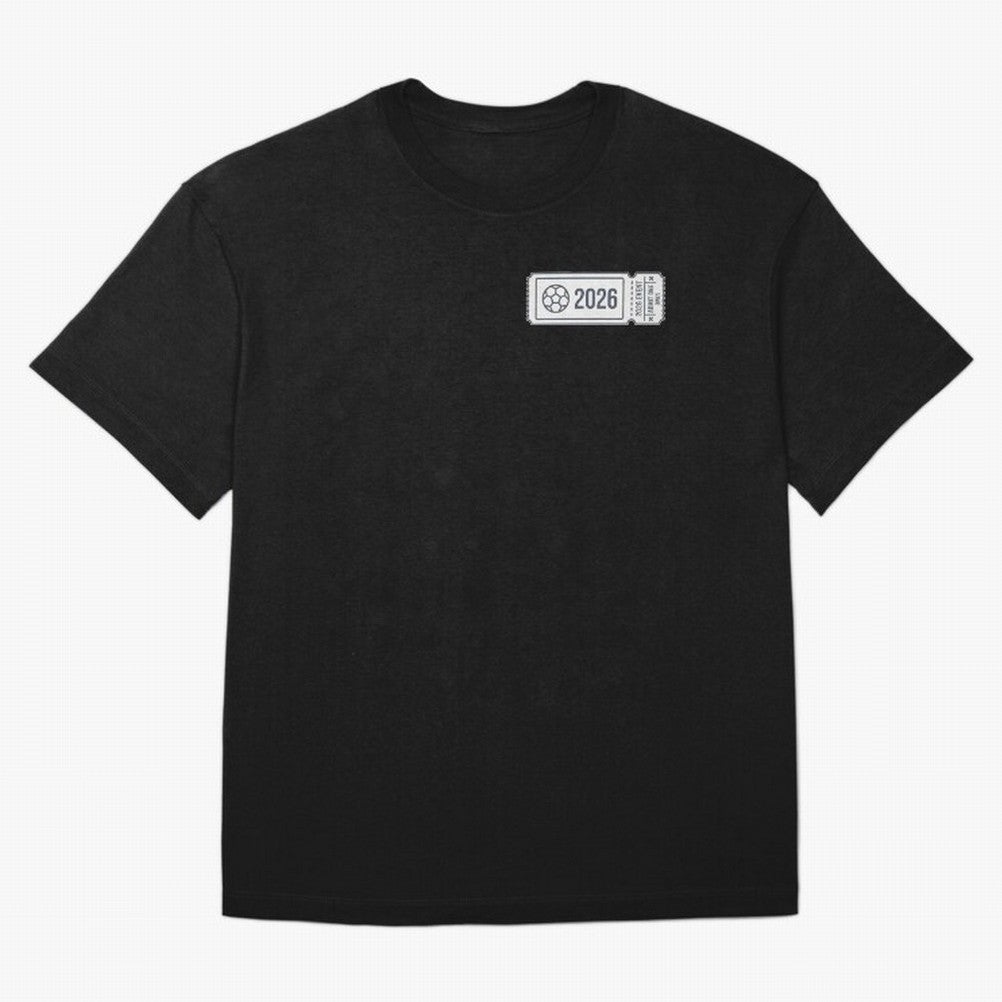 World Cup 2026 EVENT Ticket Admit One Design Oversized T-Shirt Back Your Heroes with Match Day Hype around FIFA World Cup 2026 Group Stage, Cristiano Ronaldo, Brazil, Portugal and Argentina, Tournament Hype, Historic Matchups, Family Viewing