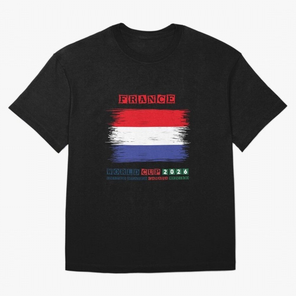FRANCE WORLD CUP 2026 Oversized T-Shirt Bring Trophy Dreams to Global Football Passion for FIFA World Cup 2026, with CR7 and Messi, England, Retro Football Energy, Iconic Rivalries, Trophy Chase Drama and Stadium Atmosphere; Made for Collectors Who