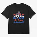Road to 2026 Netherlands Football - Go Team Holland Soccer Oversized T-Shirt Experience Match Day Hype around FIFA World Cup 2026 Group Stage, Messi, Neymar and Mbappe, Germany, Sports Nostalgia, International Competition, Famous Players and