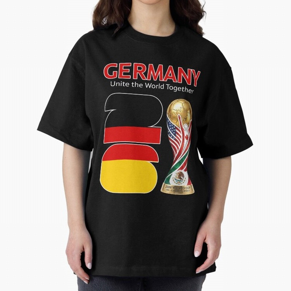 World Cup 2026, IMG 031, GERMANY 001 Oversized T-Shirt Celebrate the Biggest Stage of FIFA World Cup 2026 Group Stage for Fans of Messi and Portugal, Bringing Soccer Culture, Superstar Moments, National Team Dreams and Competitive Fire; Perfect for