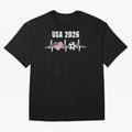 Soccer USA 2026 American Flag America World Cup Fan Gift Oversized T-Shirt Honor the Football Icons of FIFA World Cup 2026 Group Stage Spirit, Filled with England and Germany, Haaland and Mbappe, Fan Favorite Moments, National Team Passion, Big