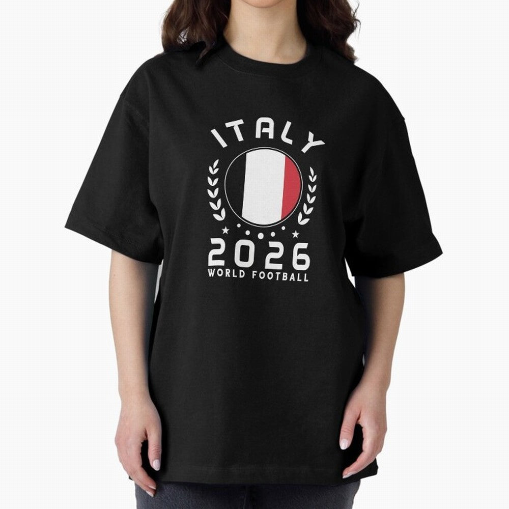 World Cup 2026 Italy Football Fan Italian Supporter T-Shirt_88563599 Oversized T-Shirt Capture the FIFA World Cup 2026 Journey through Messi, CR7 and Mbappe Highlights, Brazil Pride, Retro Football Energy, Iconic Rivalries, Trophy Chase Drama and
