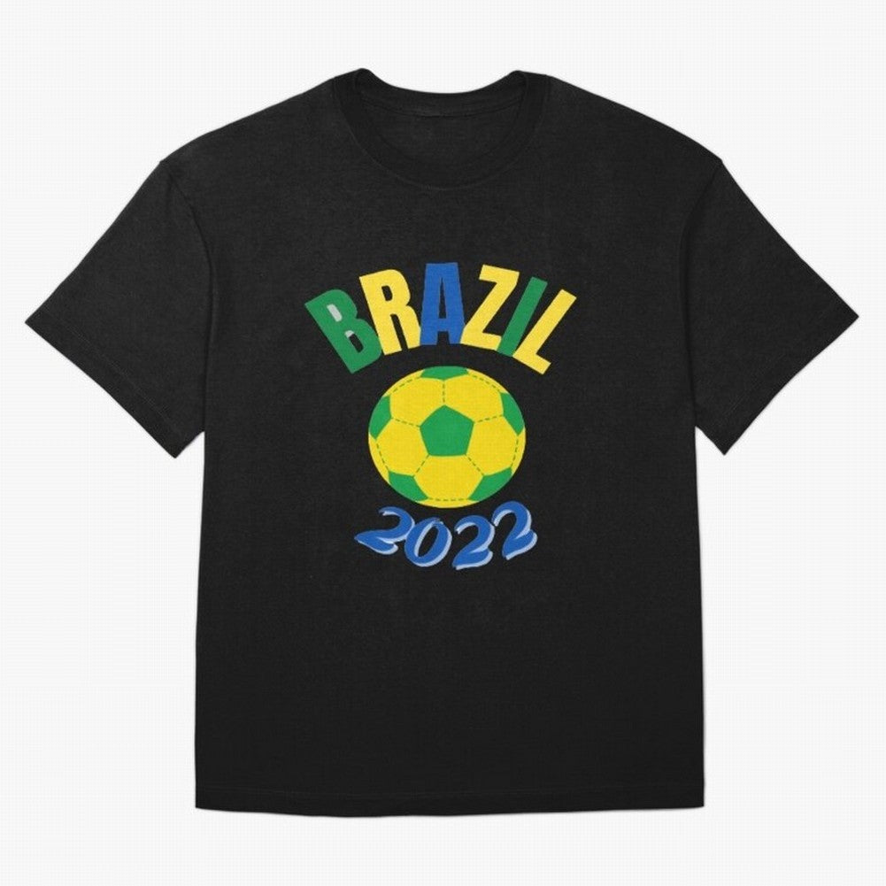 Brazil FIFA world cup 2022 T shirt Oversized T-Shirt Stand Out with Spirit from Global Football Passion for FIFA World Cup 2026 USA Canada Mexico, Capturing Messi and Cristiano Ronaldo, England, Vintage Soccer Flavor, Modern Football Stars,