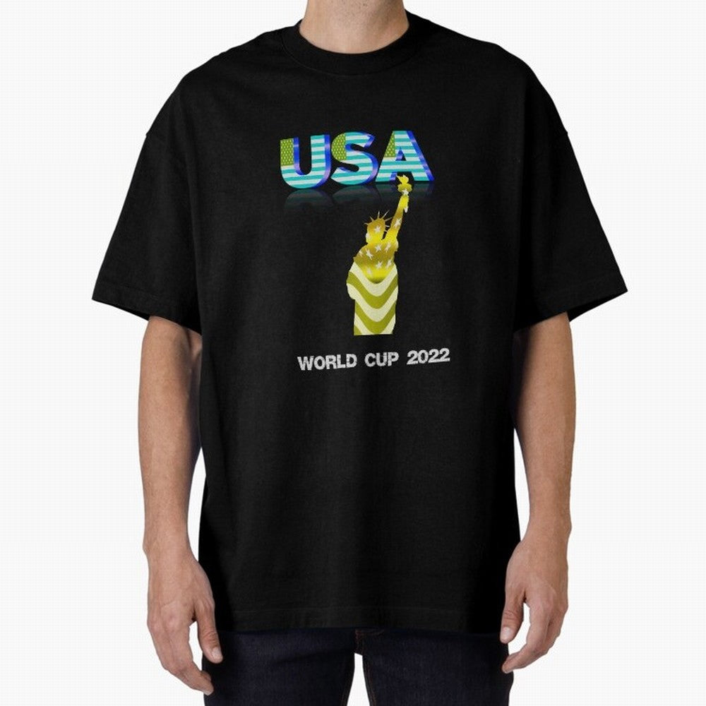 USA World Cup 2022 Oversized T-Shirt Stand Out with Spirit from Global Football Passion for FIFA World Cup 2026, Inspired by Haaland, Brazil, Match Day Excitement, Supporter Culture, Golden Goals and Global Football Passion; Perfect for People Who