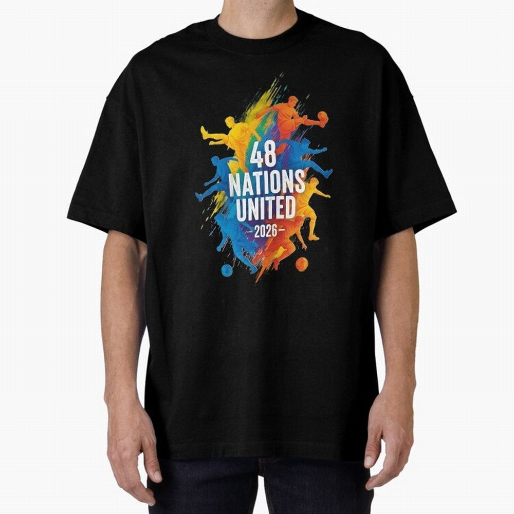 The Unity of World Football Oversized T-Shirt Celebrate Soccer Greatness during the FIFA World Cup 2026 USA Canada Mexico Journey through Mbappe Highlights, Brazil, Portugal and Argentina Pride, Game Day Rituals, Football Legends, Country Pride and