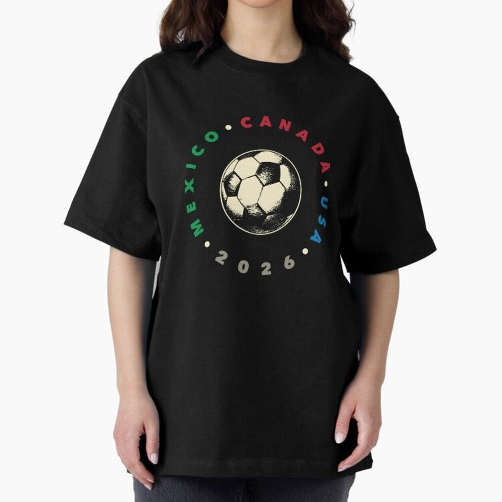 World Cup 2026 T-Shirt_36679031 Oversized T-Shirt Join the Countdown to FIFA World Cup 2026 Group Stage Spirit, with Brazil, Portugal and Argentina, CR7, Football History, Final Match Energy, Crowd Noise and Once in a Lifetime Moments; Perfect for