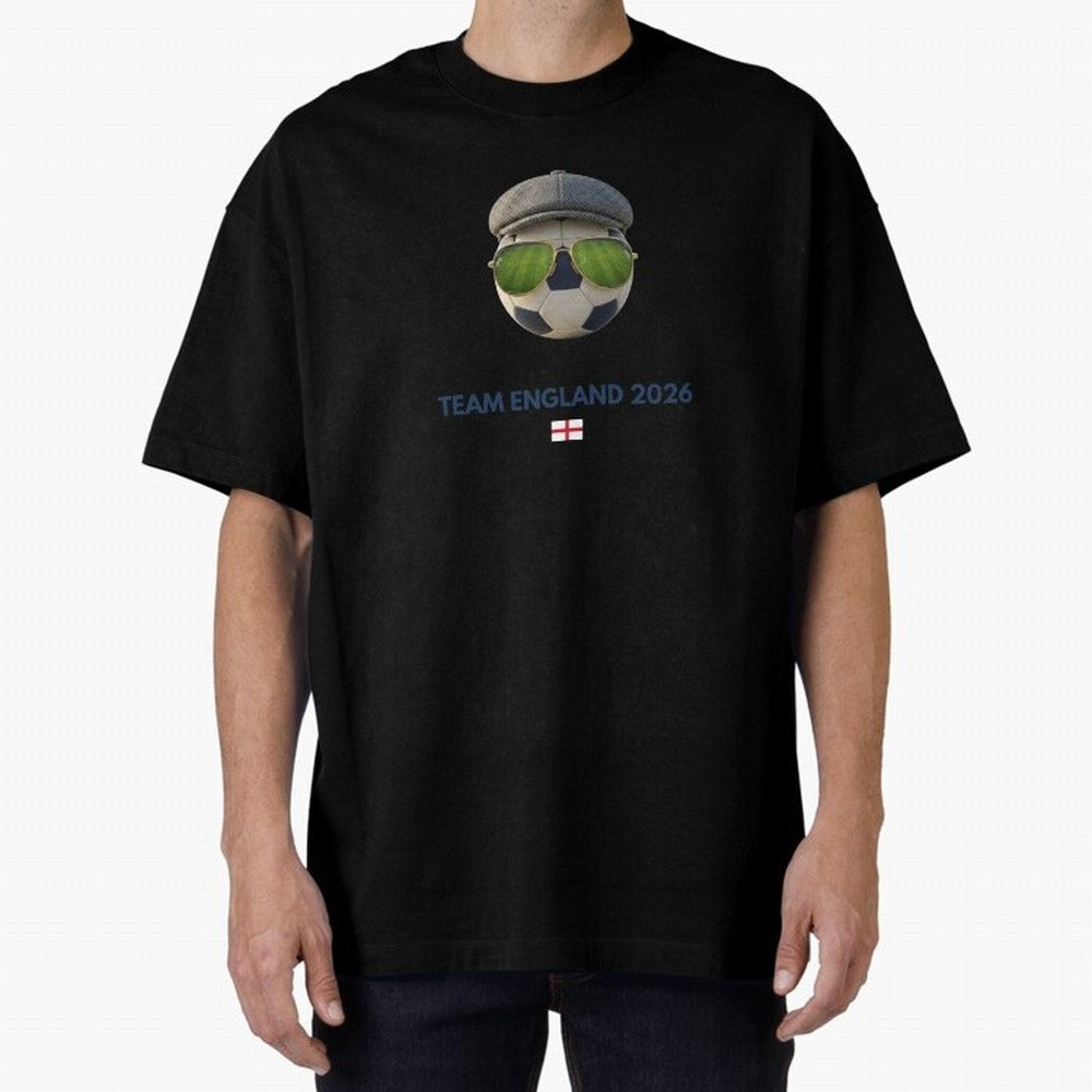 Football Fan Gear: Team England 2026 Oversized T-Shirt Enjoy FIFA World Cup 2026 USA Canada Mexico Spirit, Capturing Brazil, Cristiano Ronaldo, Haaland and CR7, Fan Favorite Moments, National Team Passion, Big Match Drama and Soccer History;