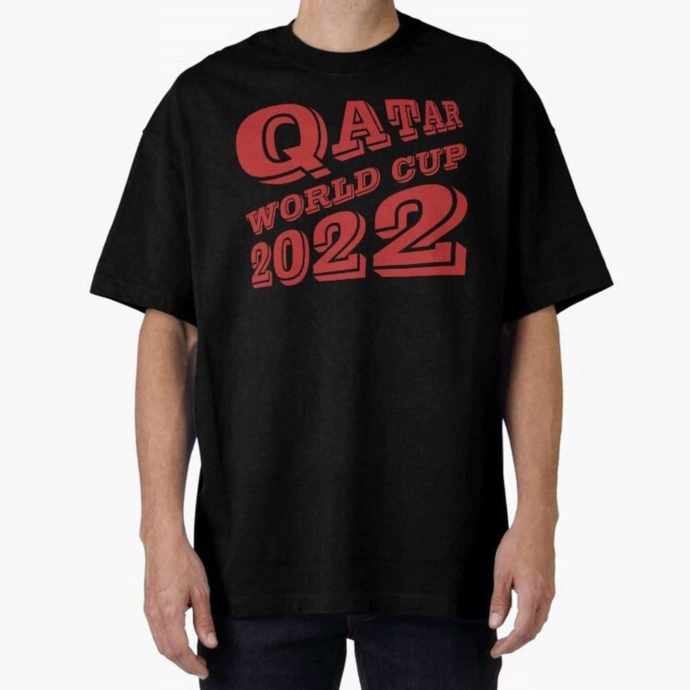 Qatar World Cup 2022 Oversized T-Shirt Bring a Champion Mindset to FIFA World Cup 2026 Group Stage for Fans of Messi, CR7 and Mbappe and England and Germany, Bringing Global Supporter Spirit, Legendary Goals, National Colors and Tournament