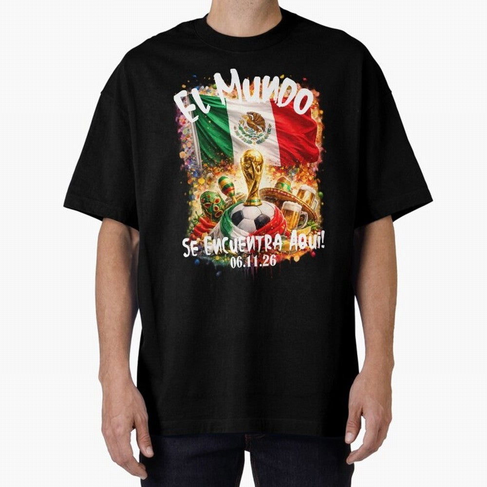 World Cup 2026 Oversized T-Shirt Experience the Global Stage of FIFA World Cup 2026 Group Stage for Fans of Messi, Neymar and Mbappe and England, France and Netherlands, Bringing Stadium Memories, Football Loyalty, International Chants and
