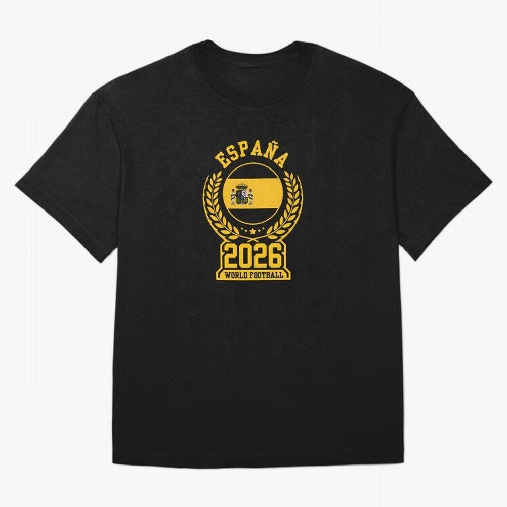 Spain World Football 2026 T-Shirt_87604013 Oversized T-Shirt Carry the Dream of Match Day Hype around FIFA World Cup 2026 USA Canada Mexico, Messi, Neymar and Mbappe, England and Germany, Vintage Soccer Flavor, Modern Football Stars, National Flags