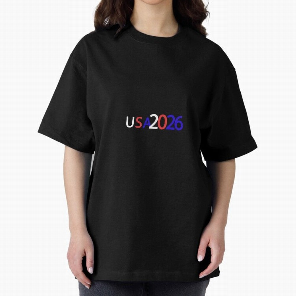 USA 2026 Oversized T-Shirt Relive Legendary Nights from FIFA World Cup 2026 Spirit, Celebrating France and Portugal, CR7, Tournament Hype, Historic Matchups, Family Viewing Parties and Global Sports Pride; Great for Supporters Who Love Legendary