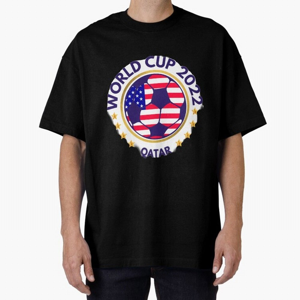 Usa World Cup Oversized T-Shirt Bring World Football Passion into FIFA World Cup 2026 Group Stage for Fans of Mbappe and Portugal, Bringing Champion Mindset, Group Stage Buzz, Knockout Tension and Passionate Fan Culture; Perfect for Supporters Who