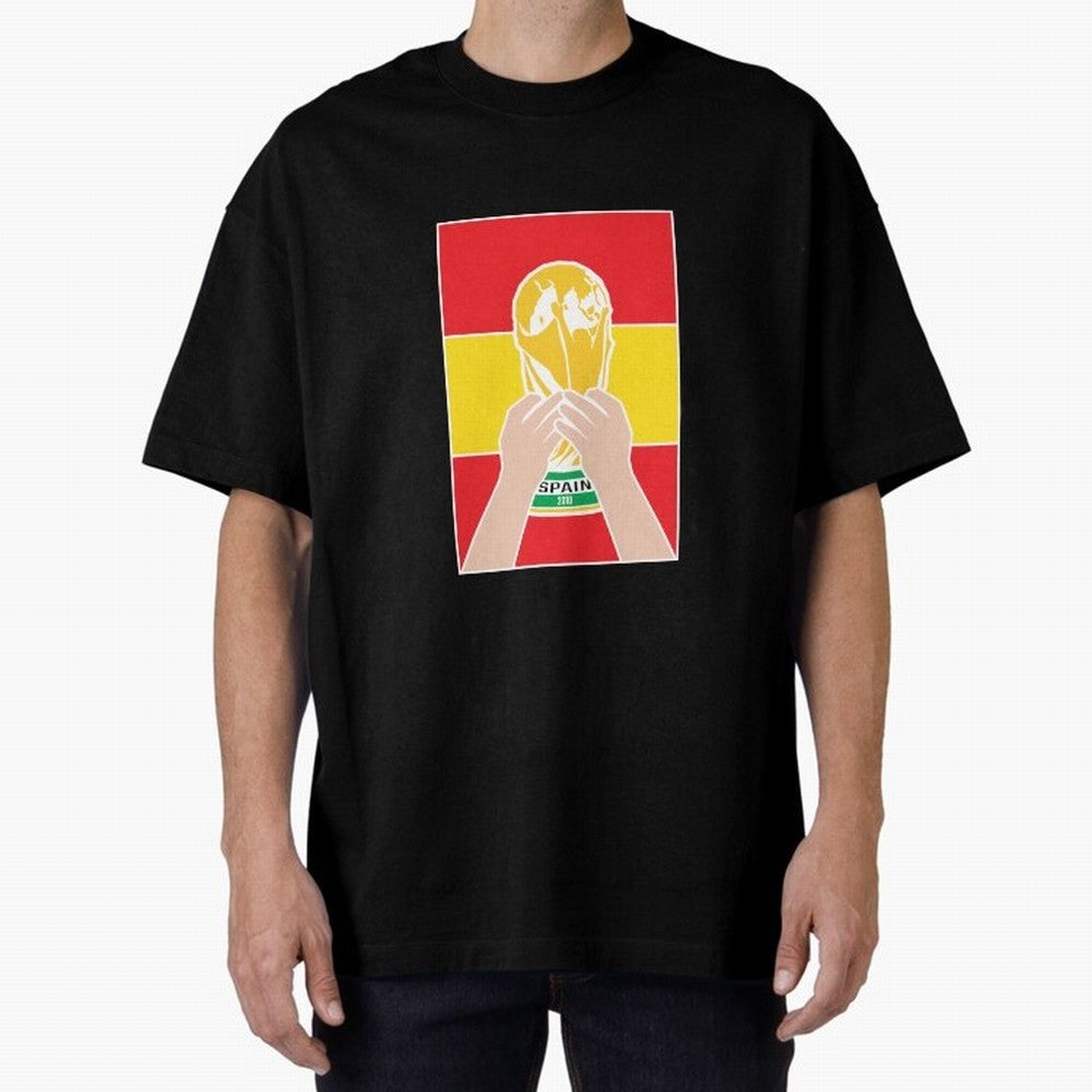 Champion Spain 2010 Oversized T-Shirt Remember FIFA World Cup 2026 USA Canada Mexico Spirit, Centered on England and Germany, Haaland and Mbappe, Champion Mindset, Group Stage Buzz, Knockout Tension and Passionate Fan Culture; Perfect for People