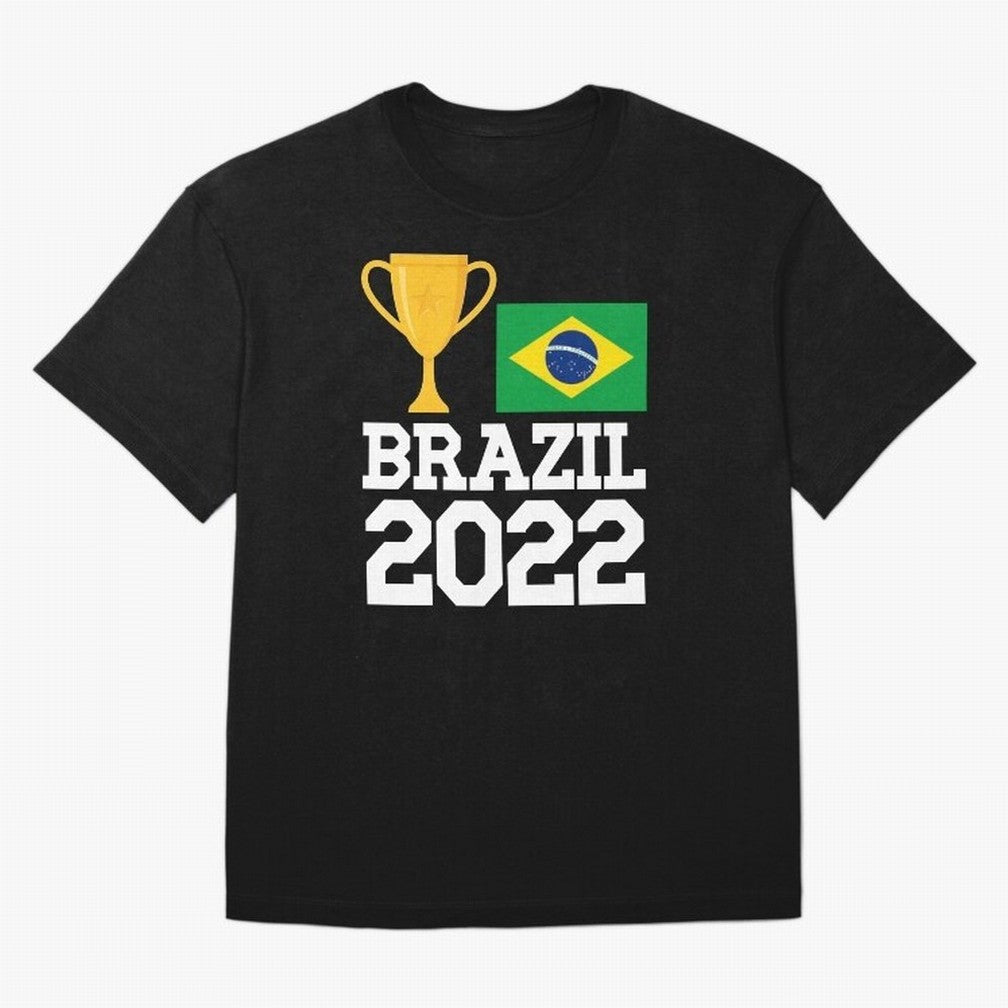 Brazil Soccer Team Fan Football Brazilian Flag 2022 T-Shirt - Brazil T shirt Soccer - Brazil Flag Vintage - Brazilian Oversized T-Shirt Show Your Tournament Heart for FIFA World Cup 2026 USA Canada Mexico Centered on Mbappe and Neymar, Brazil