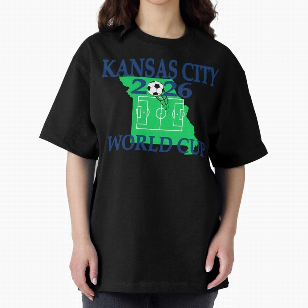 Kansas City 2026 world cup Oversized T-Shirt Fuel the Hype around FIFA World Cup 2026 Highlighting Neymar, Haaland and Cristiano Ronaldo, England Energy, Football Festival Excitement, Trophy Ambitions, Country Rivalries and Star Player Buzz; Ideal