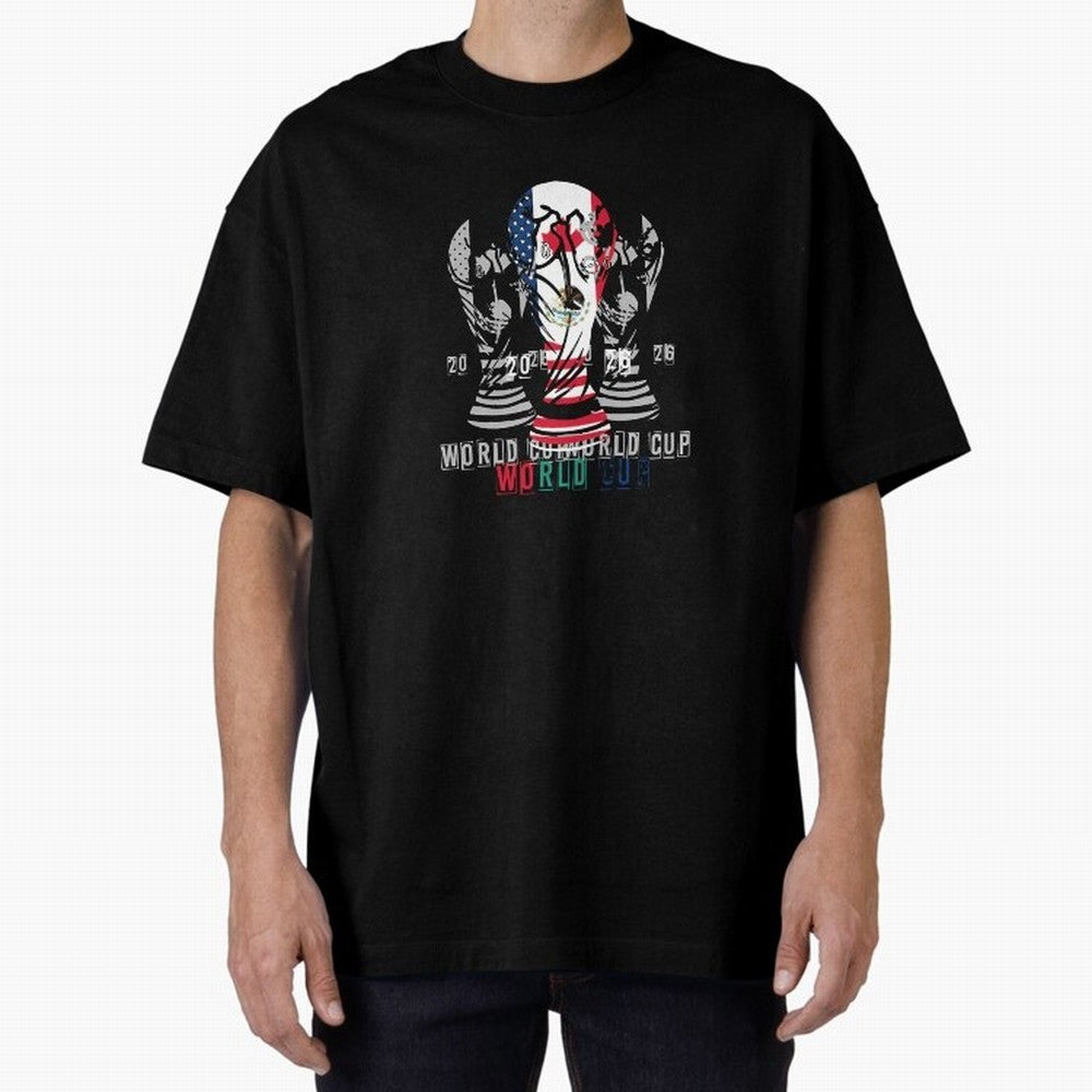Fifa world cup 2026 USA - Mexico - canada T-Shirt_84601424 Oversized T-Shirt Remember Iconic Moments from Match Day Hype around FIFA World Cup 2026 USA Canada Mexico, CR7 and Messi, France and Portugal, Stadium Memories, Football Loyalty,