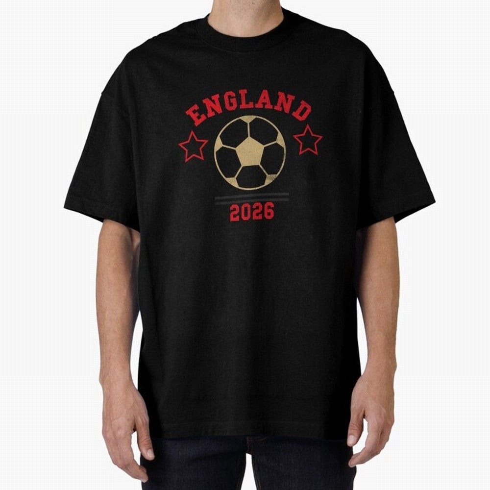 England ¡ª Vintage Soccer Tee Oversized T-Shirt Celebrate Every Goal in Global Football Passion for FIFA World Cup 2026, Celebrating Mbappe and Neymar, Germany, Game Day Rituals, Football Legends, Country Pride and the Road to the Final; Great for