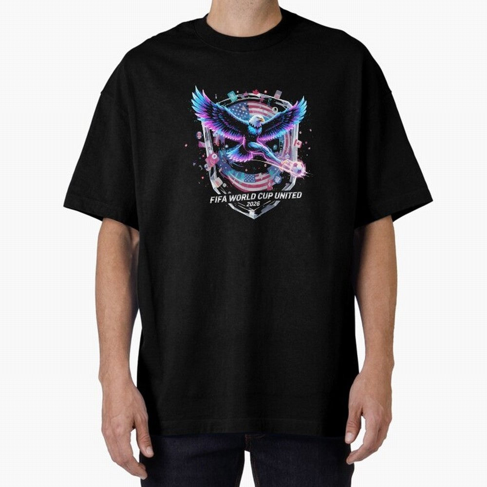 FIFA World Cup 2026 United Eagle Soccer Art T-Shirt_86867742 Oversized T-Shirt Show Love for Legendary Goals in FIFA World Cup 2026 Highlighting Neymar, England Energy, Football Festival Excitement, Trophy Ambitions, Country Rivalries and Star