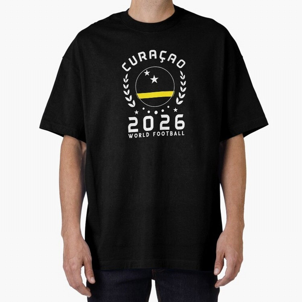 World Cup 2026 Curacao Football Fan Curacaoan Supporter T-Shirt_85310550 Oversized T-Shirt Feel the Trophy Chase of Match Day Hype around FIFA World Cup 2026, Neymar, Haaland and Cristiano Ronaldo, Brazil, Goal Celebration Energy, Supporter