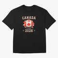 Front Print Canada Soccer World Cup 2026 - Canadian Fan Gift T-Shirt_84561562 Oversized T-Shirt Show Up for the Glory of Global Football Passion for FIFA World Cup 2026 Group Stage, Filled with Messi, Neymar and Mbappe, Brazil, Portugal and