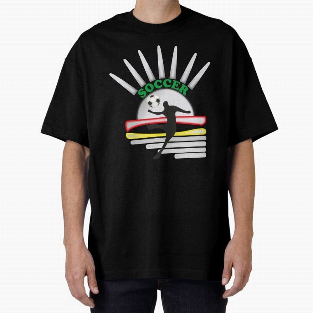 Football player football sun Oversized T-Shirt Wear the Spirit of Match Day Hype around FIFA World Cup 2026 Group Stage, Mbappe and Neymar, Argentina, France and Brazil, Match Day Excitement, Supporter Culture, Golden Goals and Global Football