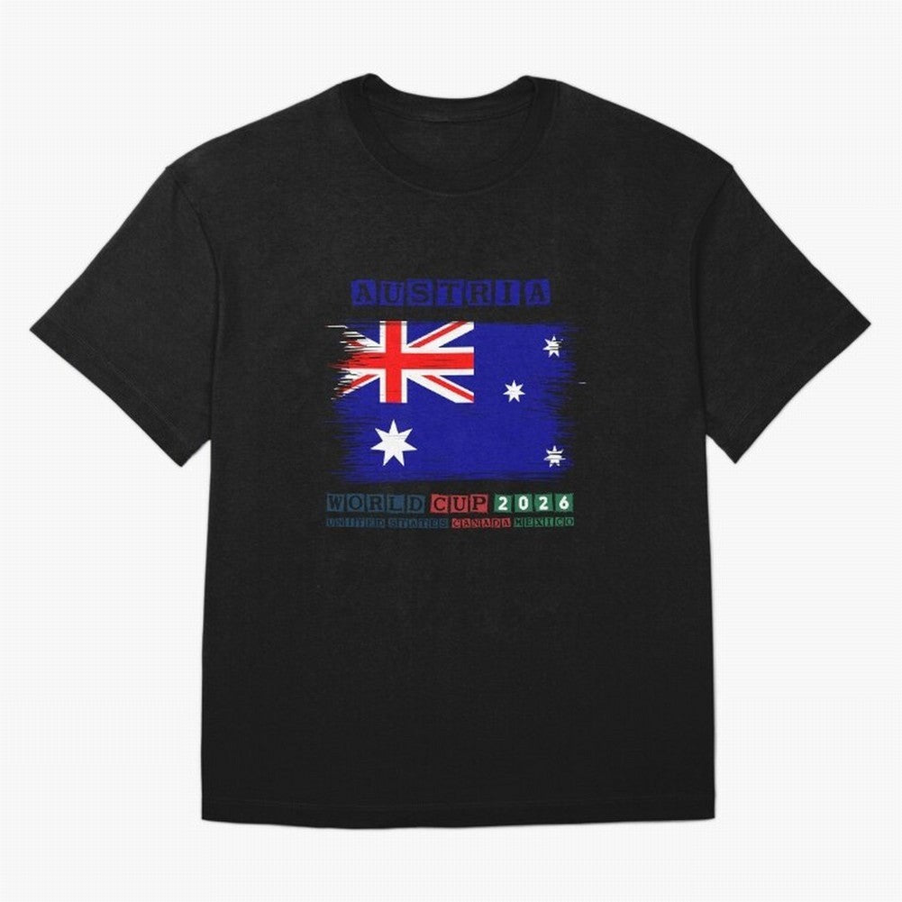 AUSTRIA WORLD CUP 2026 Oversized T-Shirt Show Match Day Excitement for the FIFA World Cup 2026 Group Stage Journey through Cristiano Ronaldo Highlights, Argentina and Brazil Pride, Supporter Pride, Iconic Celebrations, Legendary Names and Global