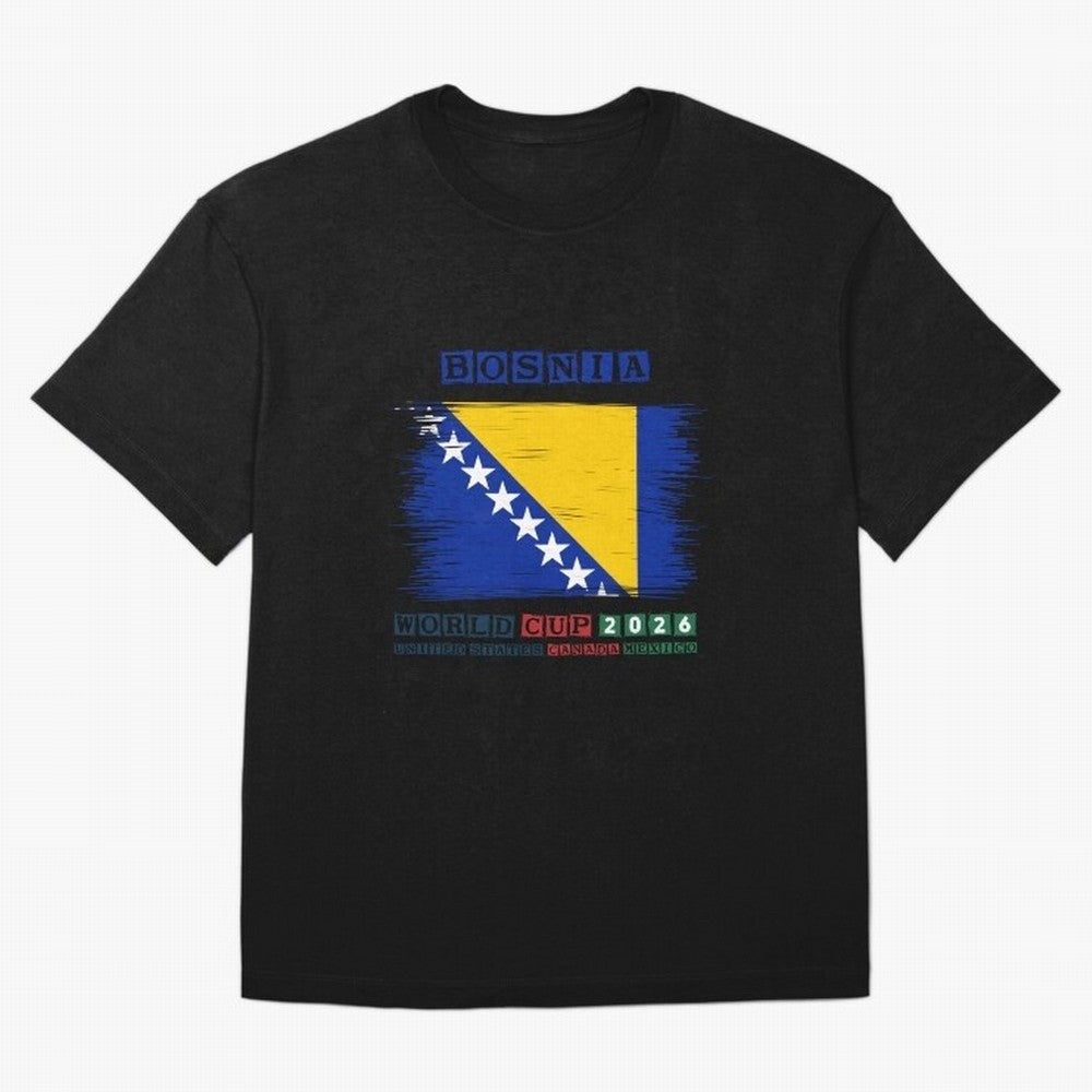 BOSNIA WORLD CUP 2026 Oversized T-Shirt Keep Football History Alive during FIFA World Cup 2026 Group Stage Built around Mbappe and Neymar, Argentina, France and Brazil Energy, Retro Football Energy, Iconic Rivalries, Trophy Chase Drama and Stadium