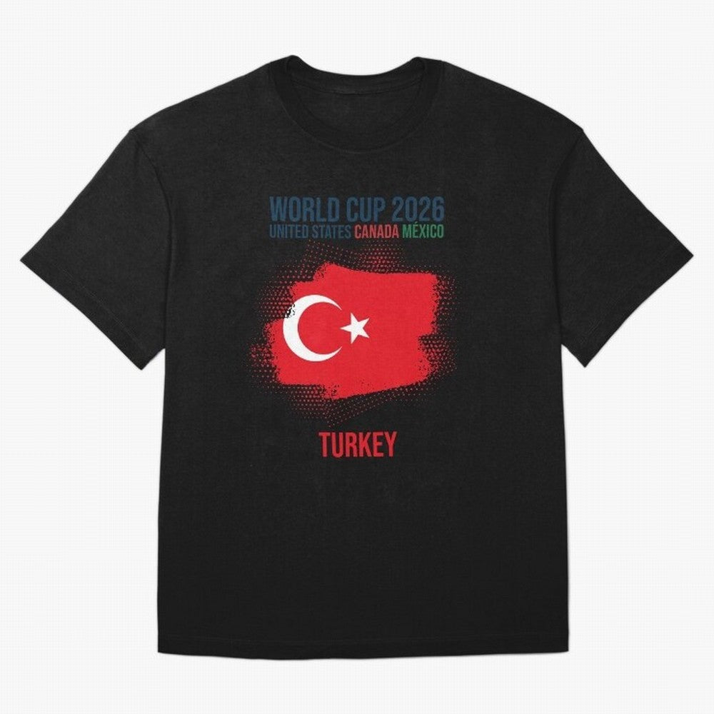 TURKEY WORLD CUP 2026 Oversized T-Shirt Fuel the Hype around FIFA World Cup 2026 for Fans of CR7 and Messi and Spain, Bringing Worldwide Fan Energy, Dramatic Goals, Stadium Lights and Championship Celebrations; Built for Supporters Chasing Trophy